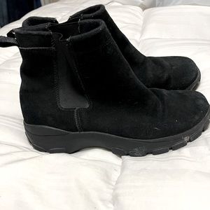 Lands End Black Suede Boots